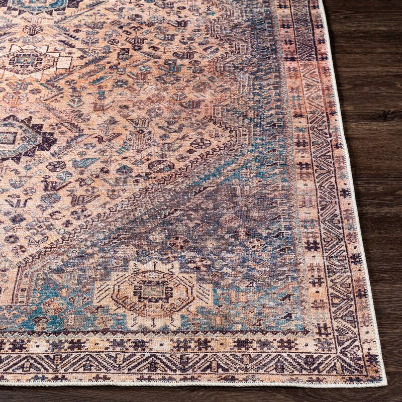 Livabliss Biassini Vintage Machine Washable Area Rug