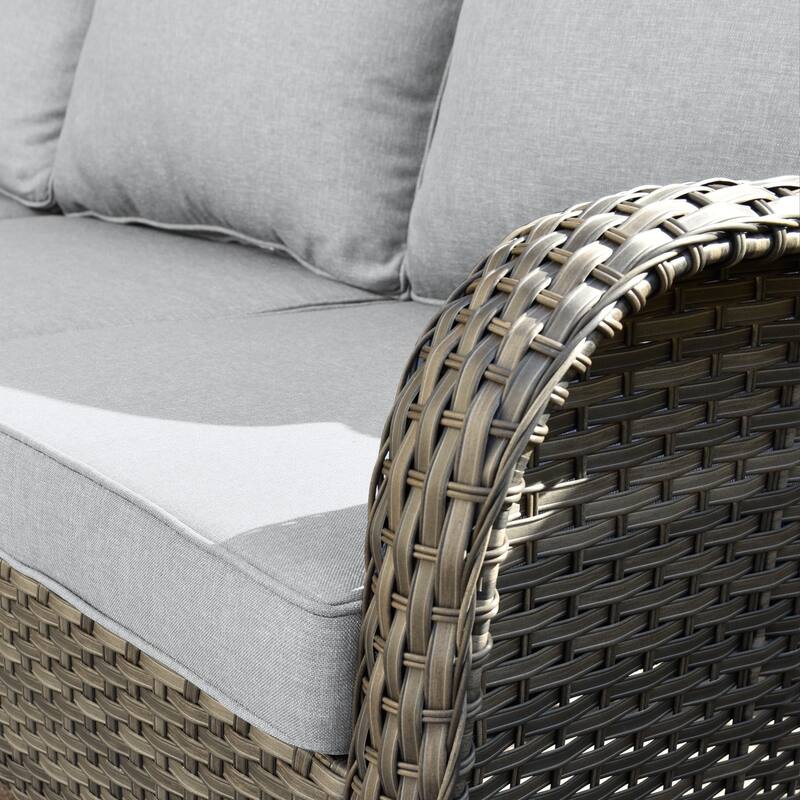 OVIOS 5piece Patio Conversation Wicker Furniture Set On Sale Bed