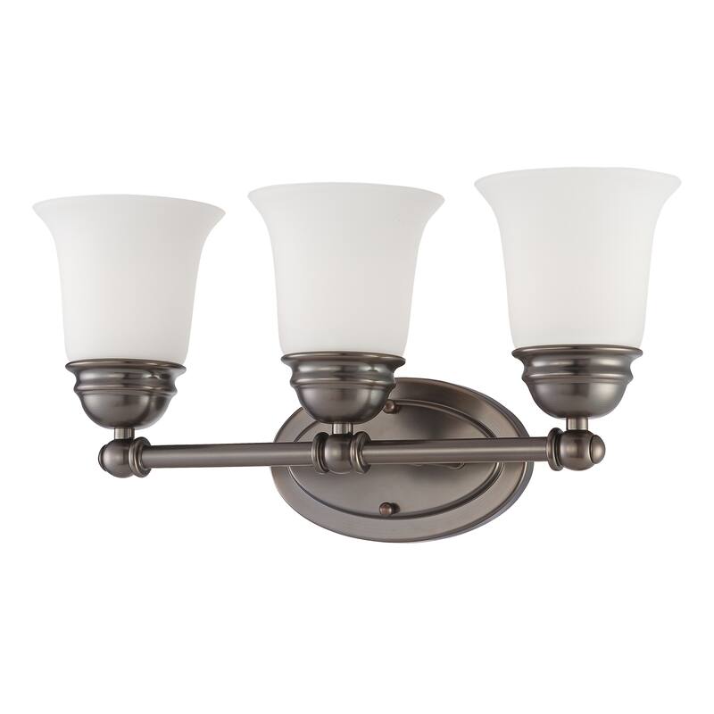 Bella 13-inch Wide 2-Light Vanity Light in Brushed Nickel - 18 - Oiled Bronze