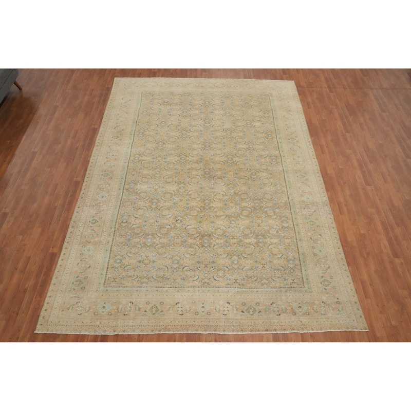 Hand Knotted Oriental 100% Wool Carpet Traditional All-Over Oranges & Rust Mahal Area Rug - 13' 5'' X 9' 5''