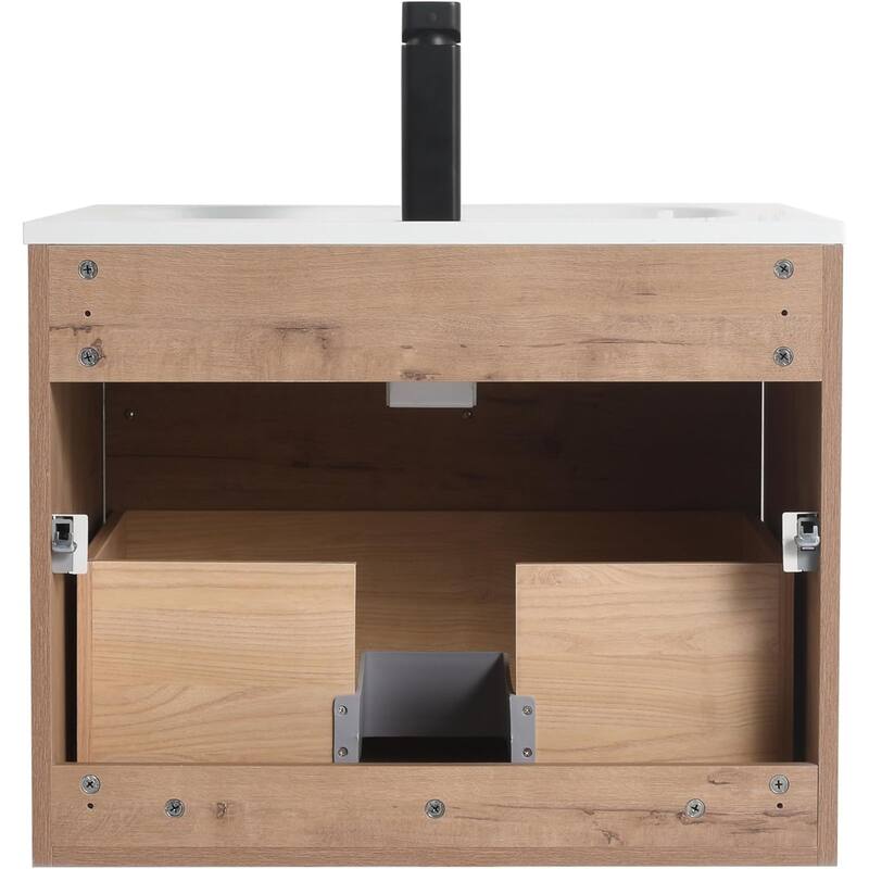 Blossom All-Wood Floating Bathroom Vanity with SMC Sink, Wall Mounted
