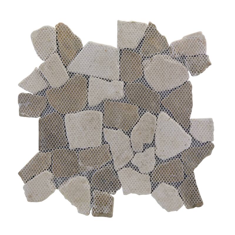 Full Eclectic 18 in. x 18 in. Marble Tumbled Wall and Floor Tile