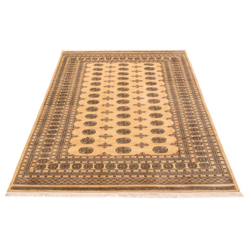 ECARPETGALLERY Hand-knotted Peshawar Bokhara Beige Wool Rug - 6'7 x 9'9
