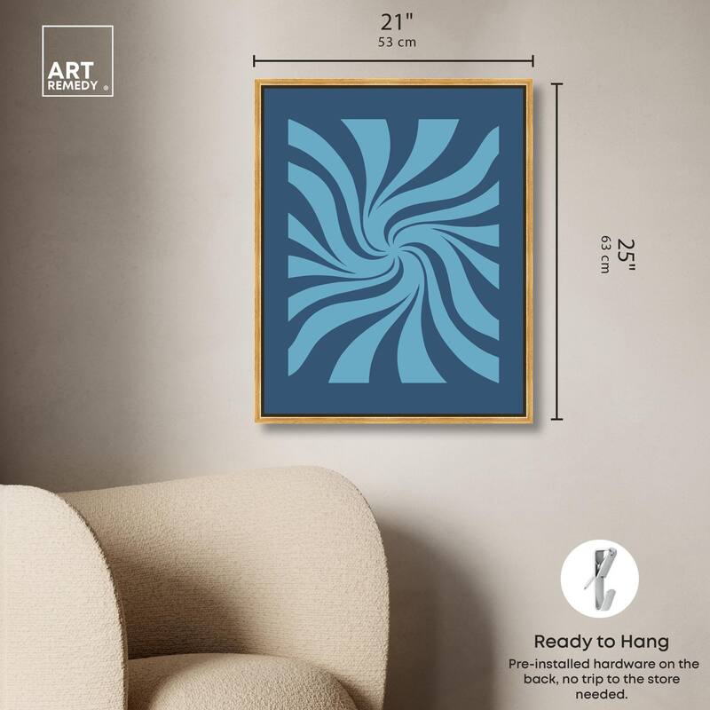 Carnaval Retro Blues Canvas by Art Remedy