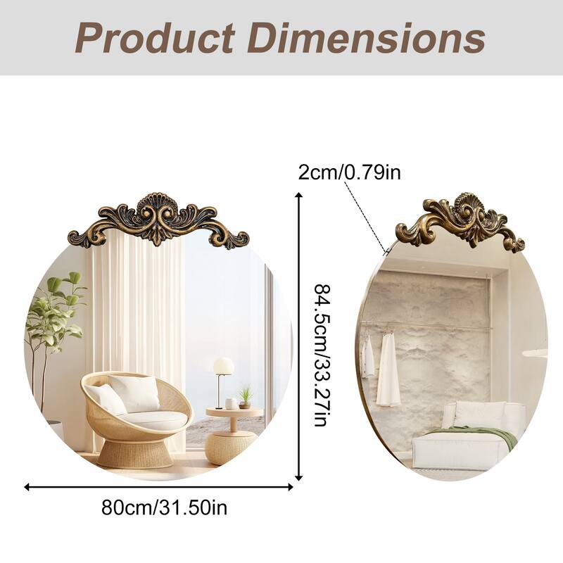 Antique Bronze Color Framed Wall Mirror - Antique Bronze