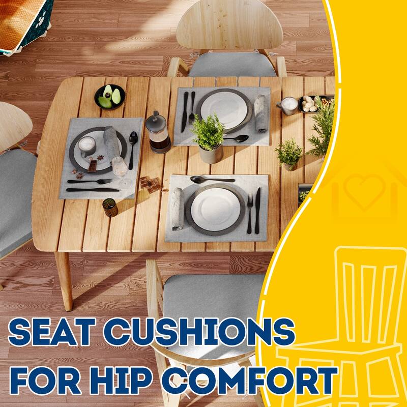 AAAAAcessories 17 in. X 16 in.Indoor Strap Non-slip Chair Cushion for Multi-scenario Setups (2 Pack) - N/A