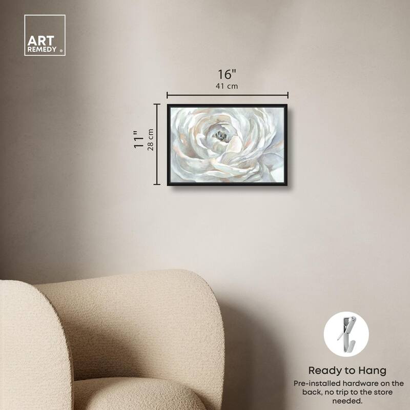 Powdery Peony Canvas by Art Remedy