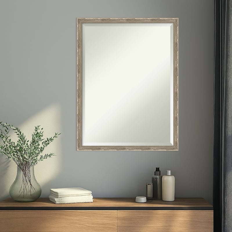 Mila Beveled Wood Framed Wall Mirror