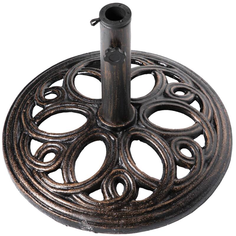 Outdoor Patio Cast Iron Umbrella Base Holder Stand - 24 lbs
