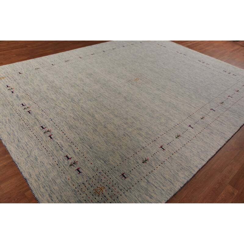 Tribal Gabbeh Indian Area Rug Handmade Wool Carpet - 8'0"x 11'6"