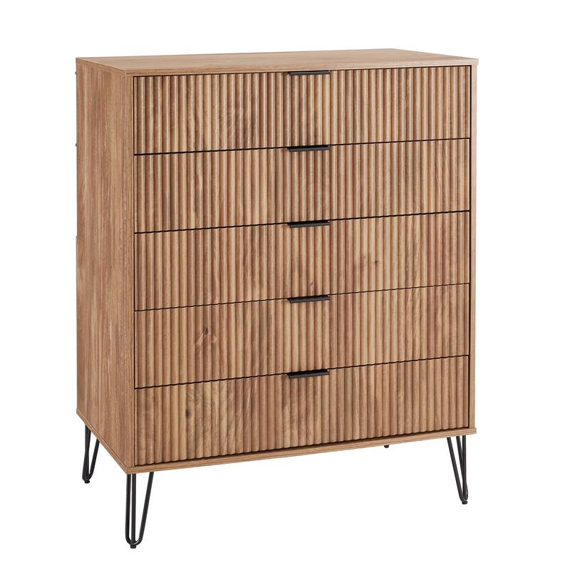 Manhattan Comfort Dumbo Modern 5-Drawer Tall Dresser.