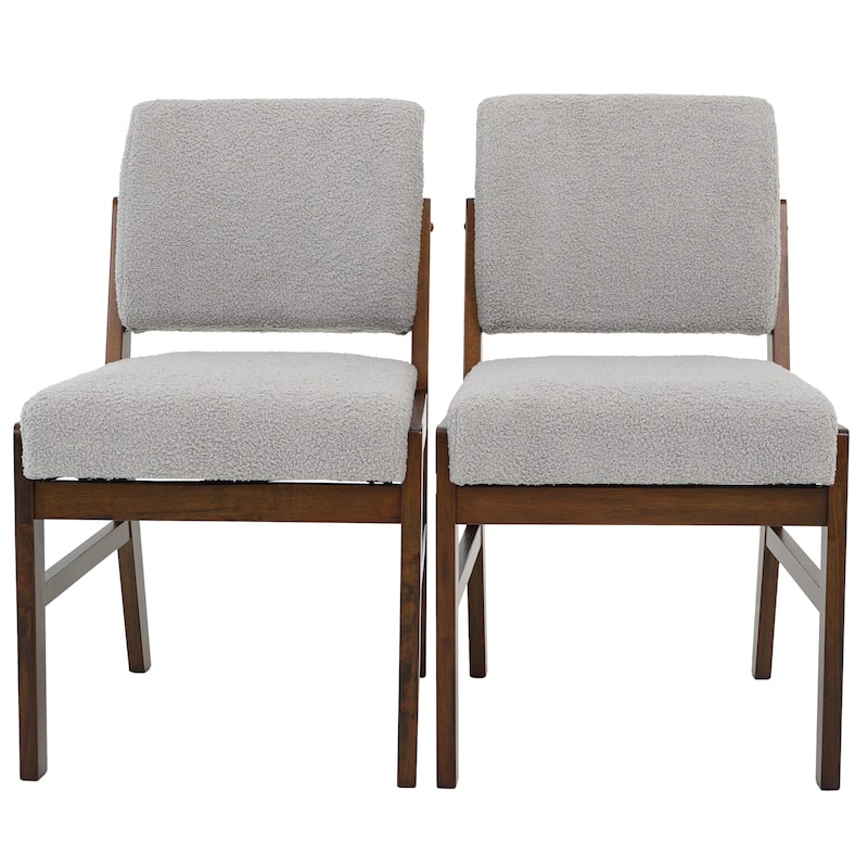 Oliver Upholstered Boucle Fabric Dining Chair (Set of 2)