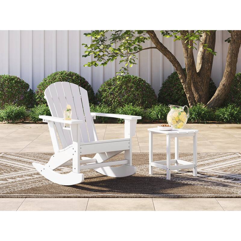 Signature Design by Ashley Sundown Treasure 2-Piece Outdoor Package - 31.25" W x 35.25" D x 37.13" H - White