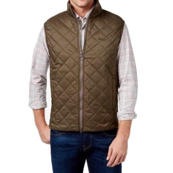 barbour green vest