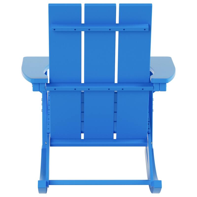 Shoreside Modern Eco-Friendly All Weather Poly Adirondack Rocking Chair