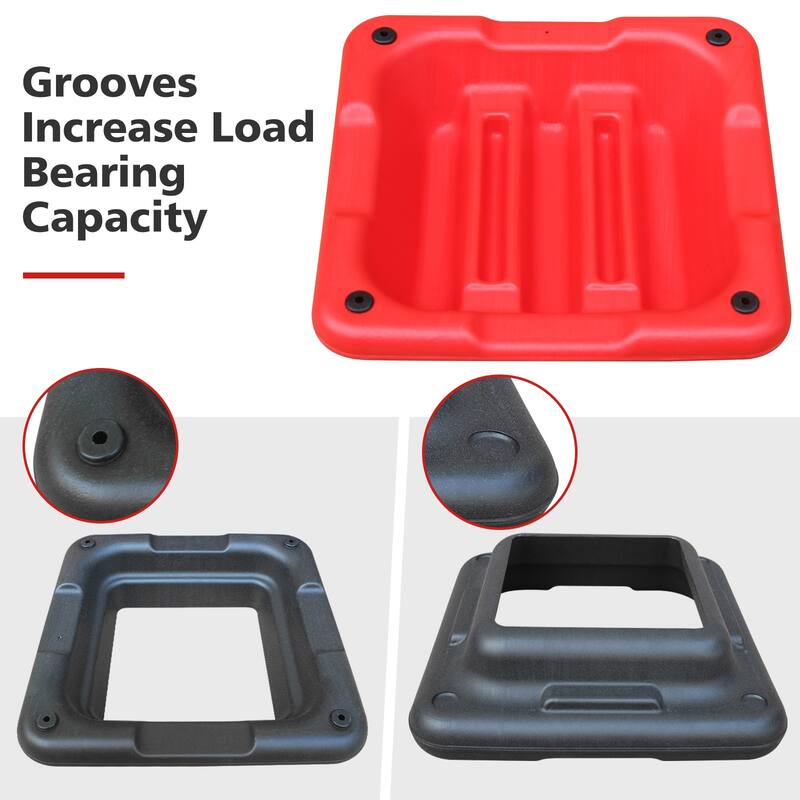 Height-Adjustable Step Aerobics Platform Fitness Equipment Stepper Trainer Exercise Step Platform with 4 Riser