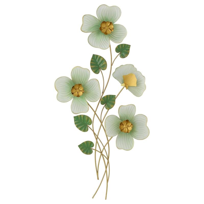 Aria Home 3D Daffodil Wall Art Vertical Floral Metal Sculpture Decor