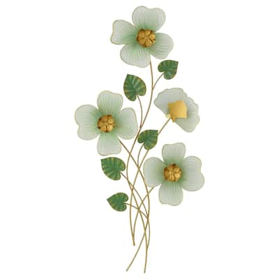 Aria Home 3D Daffodil Wall Art Vertical Floral Metal Sculpture Decor