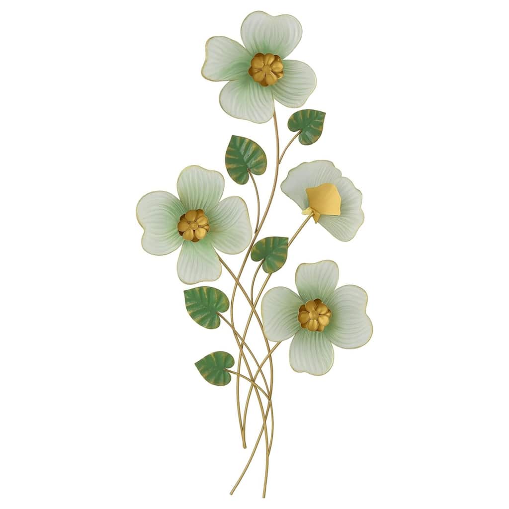 3D Daffodil Wall Art Vertical Floral Metal Sculpture Accent 36"x20"