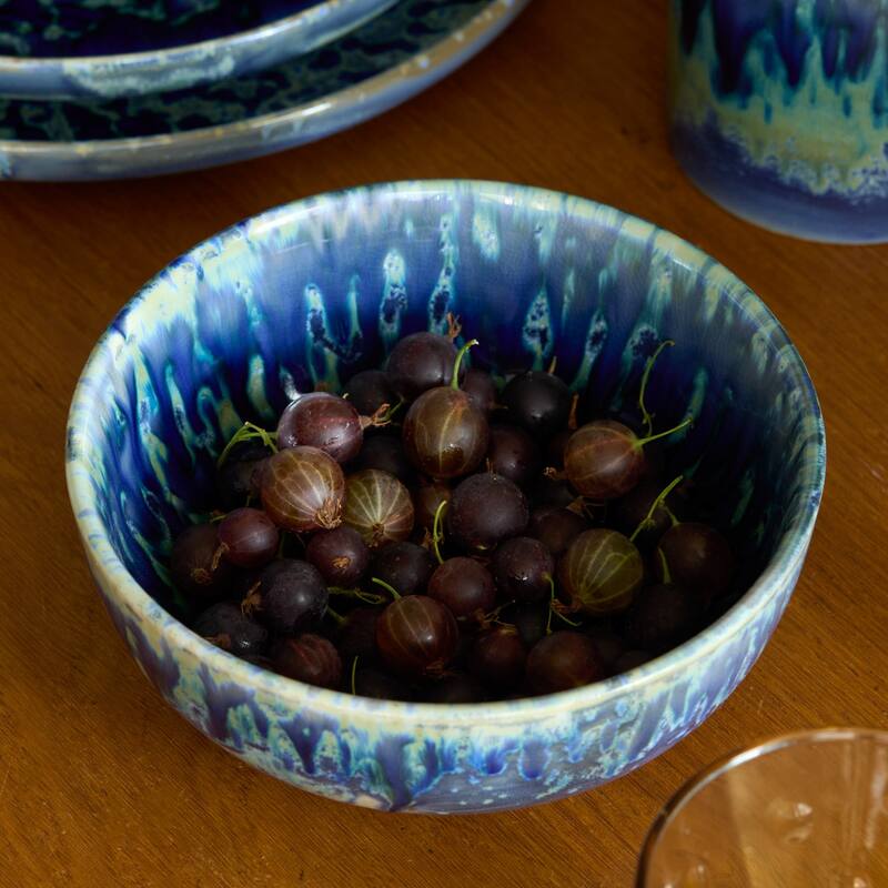 LEMIEUX ET CIE Hanami 20-Piece Stoneware Dinnerware Set with Reactive Glaze