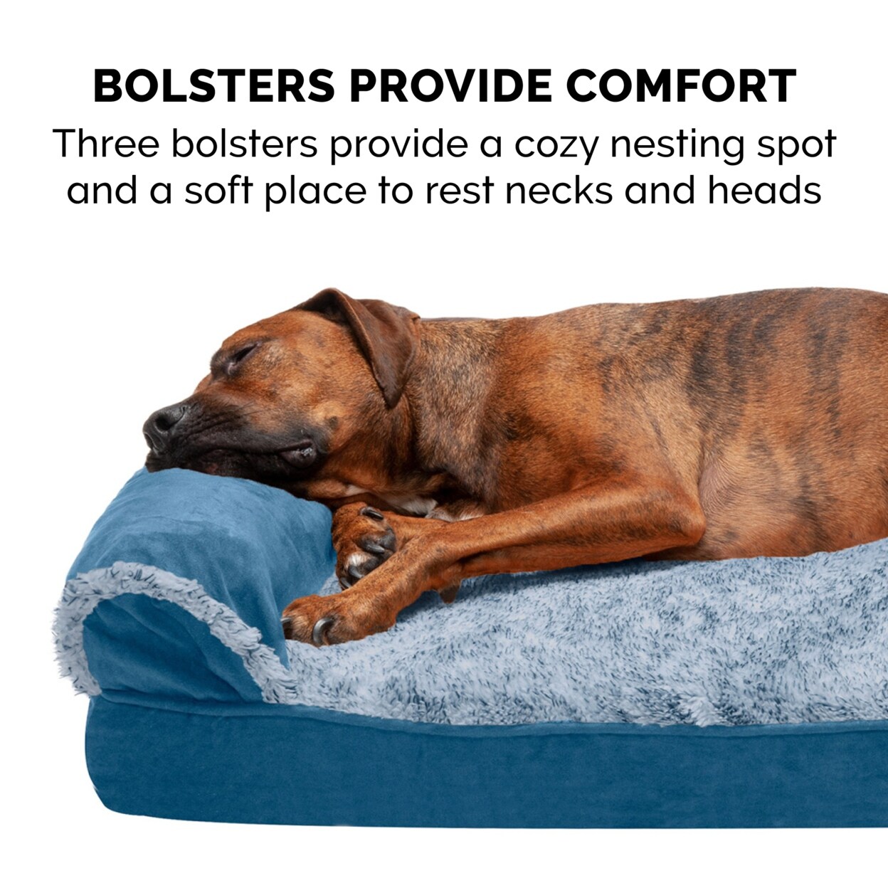 memory foam faux fur dog bed