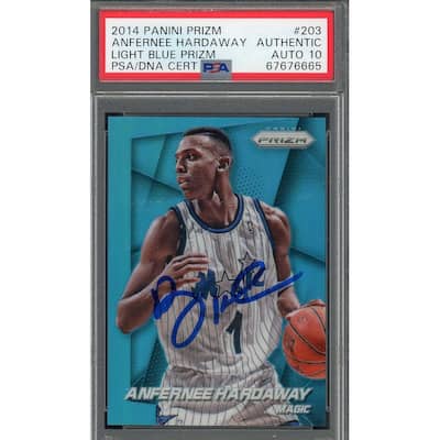 Anfernee Hardaway 2014 Panini Light Blue Prizm Signed Card #203 Auto PSA 10 #/49 - 8'6" x 11'6"