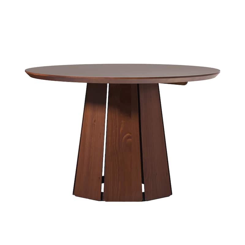 Middlebrook Designs 48 inch Round Solid Wood Pedestal Dining Table
