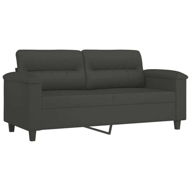 vidaXL Sofa Sectional Modern Couch with Pillows and Cushions Microfiber Fabric