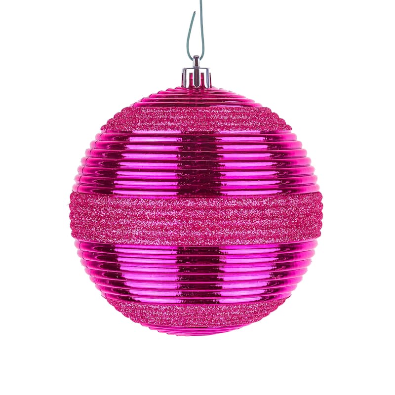 National Tree Company 4-Piece Shatterproof Swirling Pink Ornaments - 4 in
