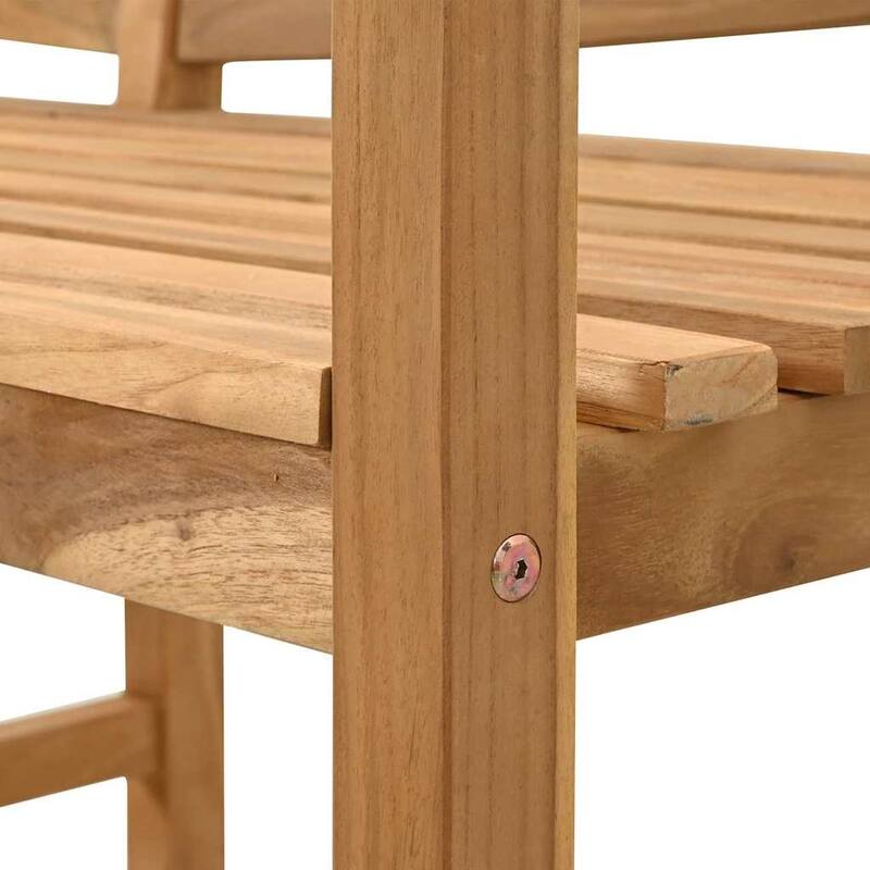 vidaXL Garden Bench Brown 120 x 53.5 x 85 cm Solid teak wood - 47.2 x 21.1 x 33.5