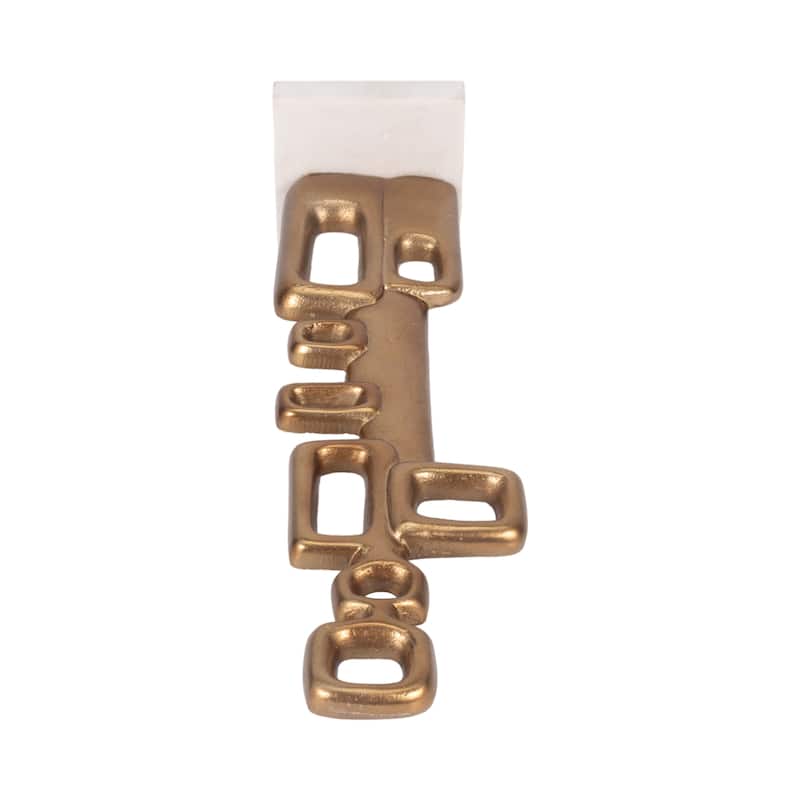Sagebrook Home Metal 21"H Gold Abstract Table Deco - 5" x 5" x 21"