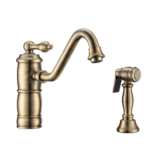 Whitehaus WHKTSL3-2200-NT Vintage III Plus 1.5 GPM Single Hole Kitchen Faucet