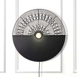 Mitchell River of Goods Black Metal Indoor Wall Sconce - 24" x 3.75" x 24"