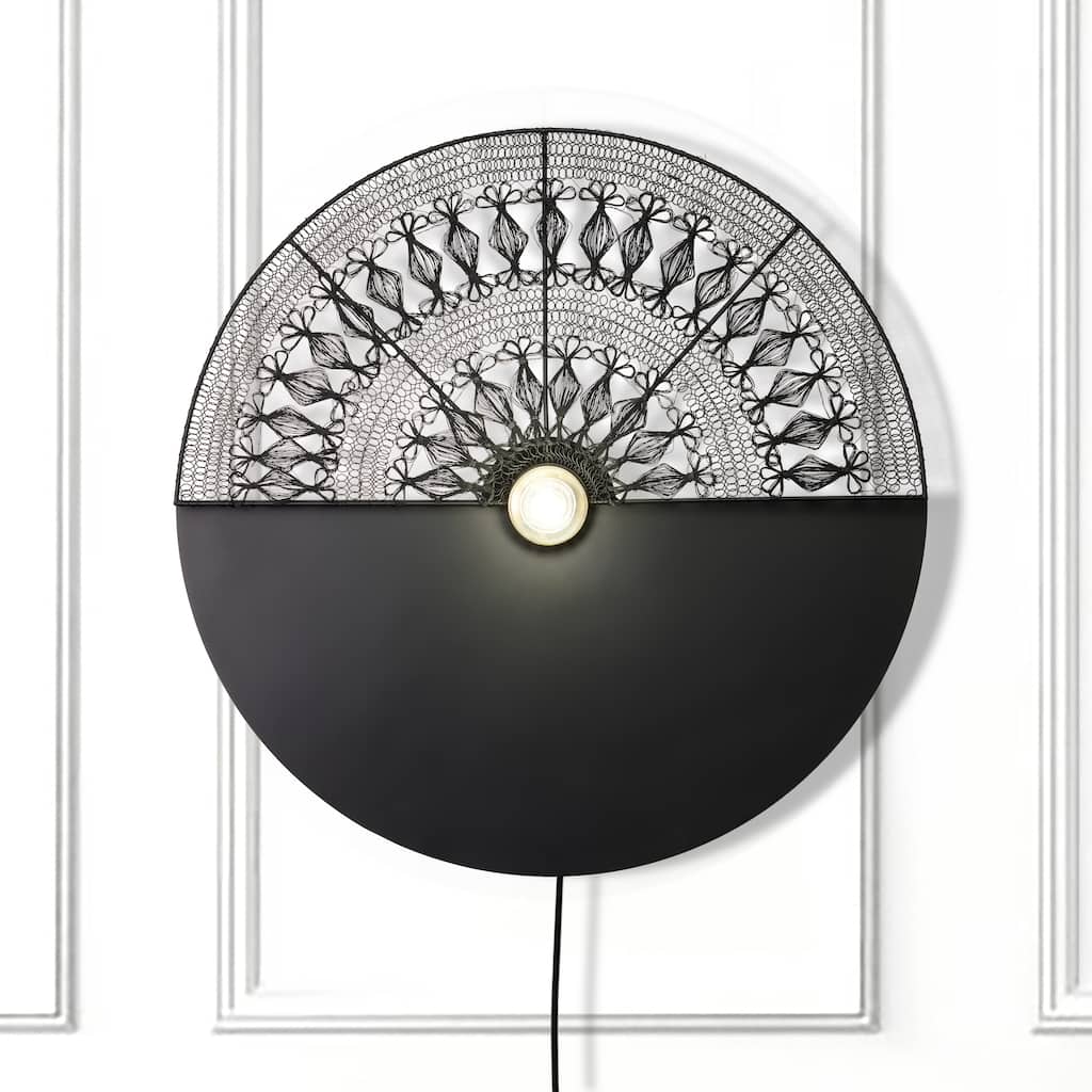 Mitchell River of Goods Black Metal Indoor Wall Sconce - 24" x 3.75" x 24"
