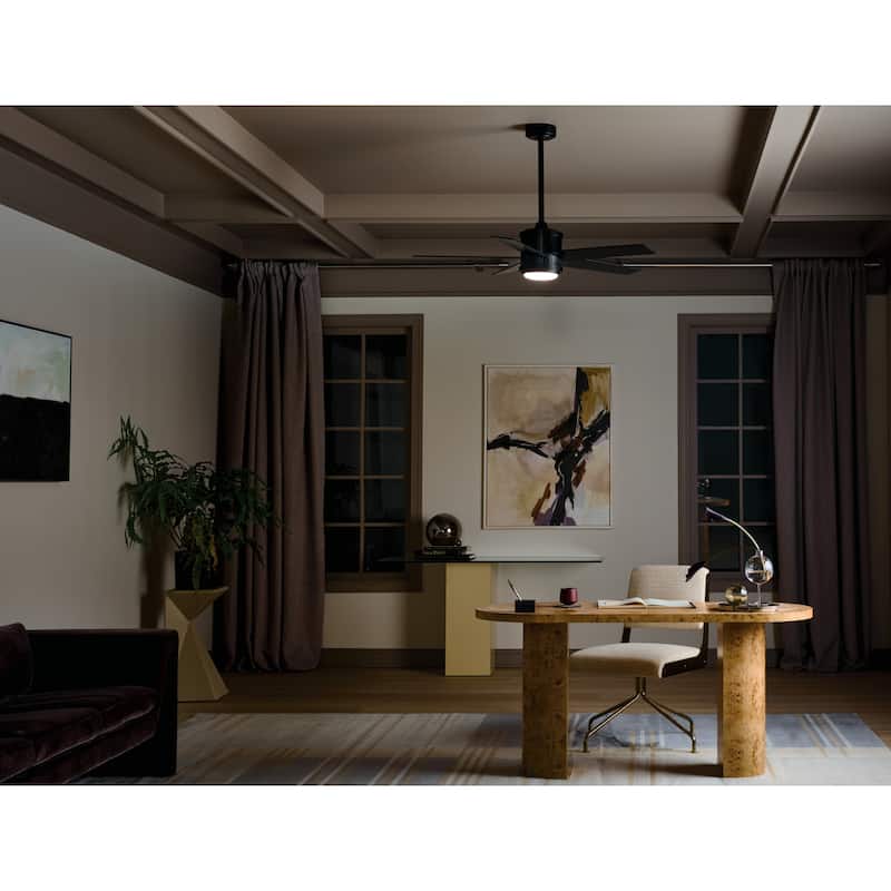 Kichler 300048 Brahm 48" 5 Blade Indoor LED Ceiling Fan with Remote