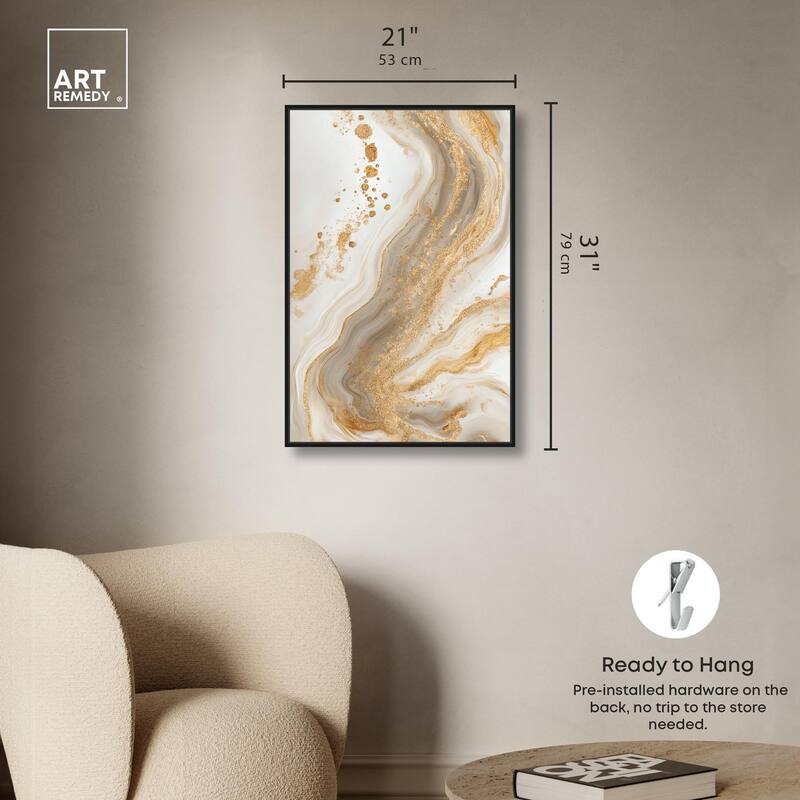 Gold Vein Canvas by Art Remedy
