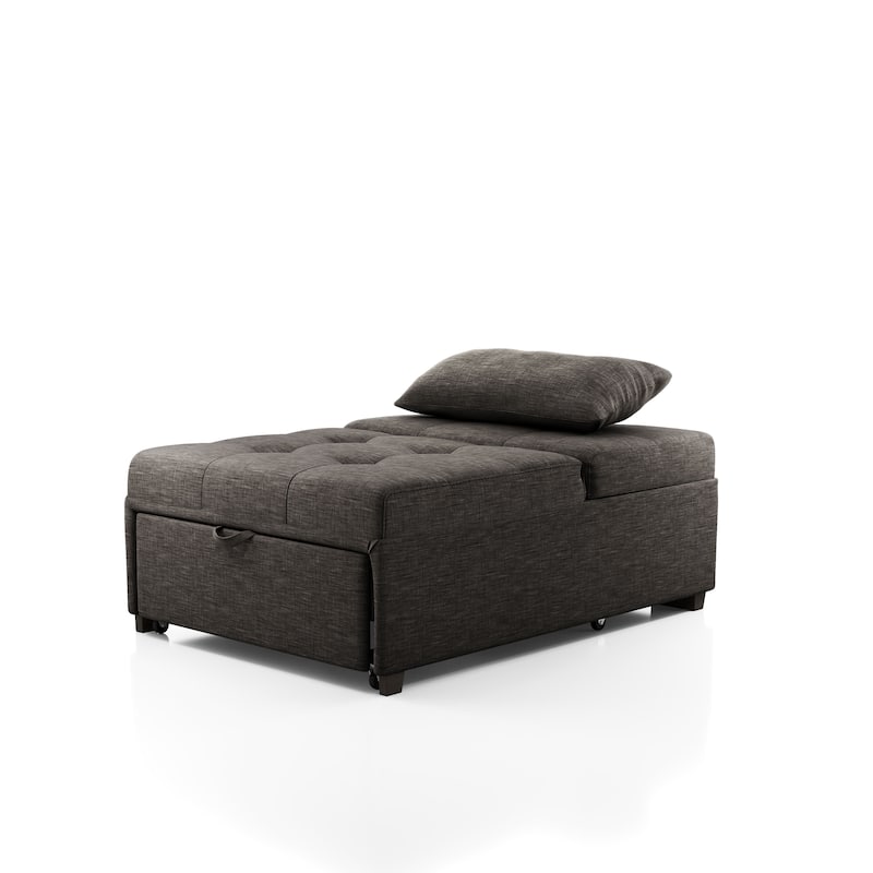 Jave Contemporary Fabric Convertible Tufted Futon Chair by Furniture of America