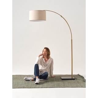 Brightech Logan LED Floor Lamp - Brass - On Sale - Bed Bath & Beyond ...