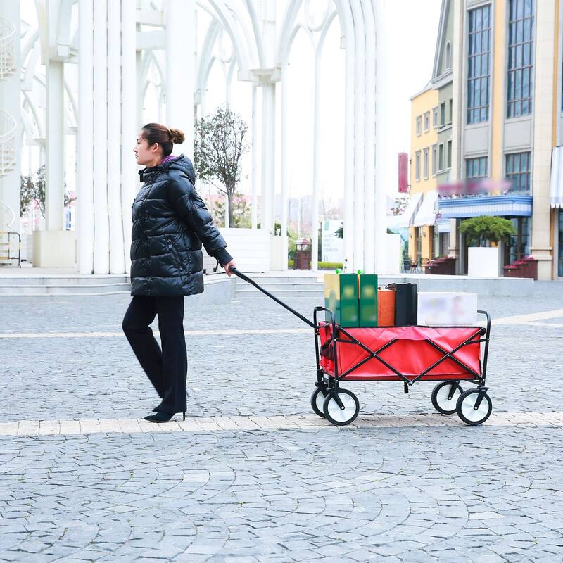 Multifunctional Folding Cart with 360° Rotating Wheels