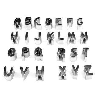 Home Kitchen Stainless Steel 26 Letters Shape Biscuits Cookie Cutter ...