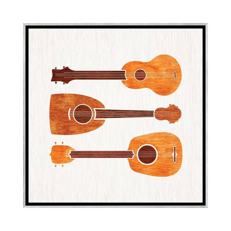 iCanvas "Hawaiian Ukuleles" by Modern Tropical Framed