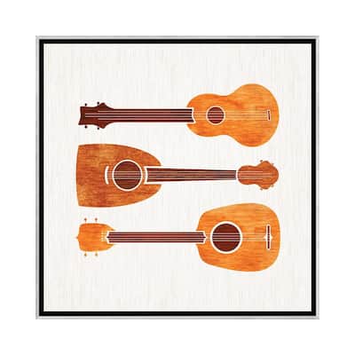 iCanvas "Hawaiian Ukuleles" by Modern Tropical Framed
