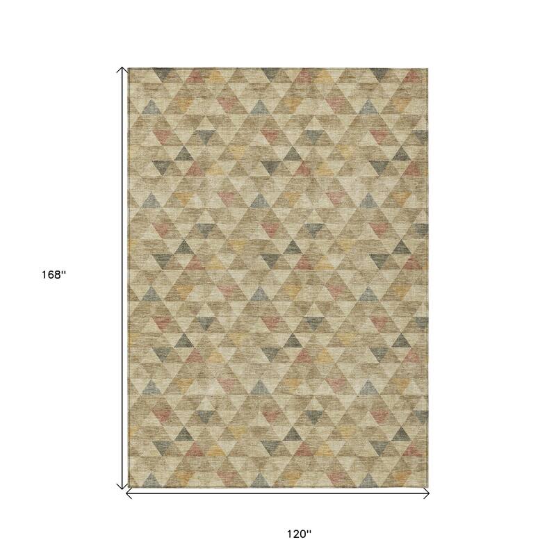 HomeRoots Geometric Transitional Rectangle Outdoor Rug