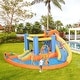 preview thumbnail 2 of 5, Outsunny Kids Inflatable Water Slide 5-in-1 Bounce House Water Park Jumping Castle with Water Pool, Slide