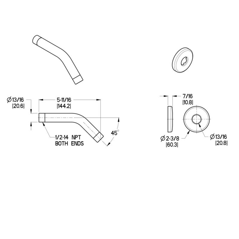 Pfister Kenzo and Treviso Series Shower Arm