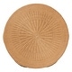 preview thumbnail 10 of 13, Palm Scalloped Rattan Coffee Table - Handwoven Wicker Round Accent Table for Living Room Patio or Sunroom, Coastal Style