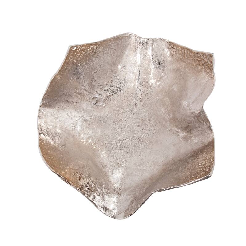 Allan Andrews Silver Aluminum Hammered Large Bowl