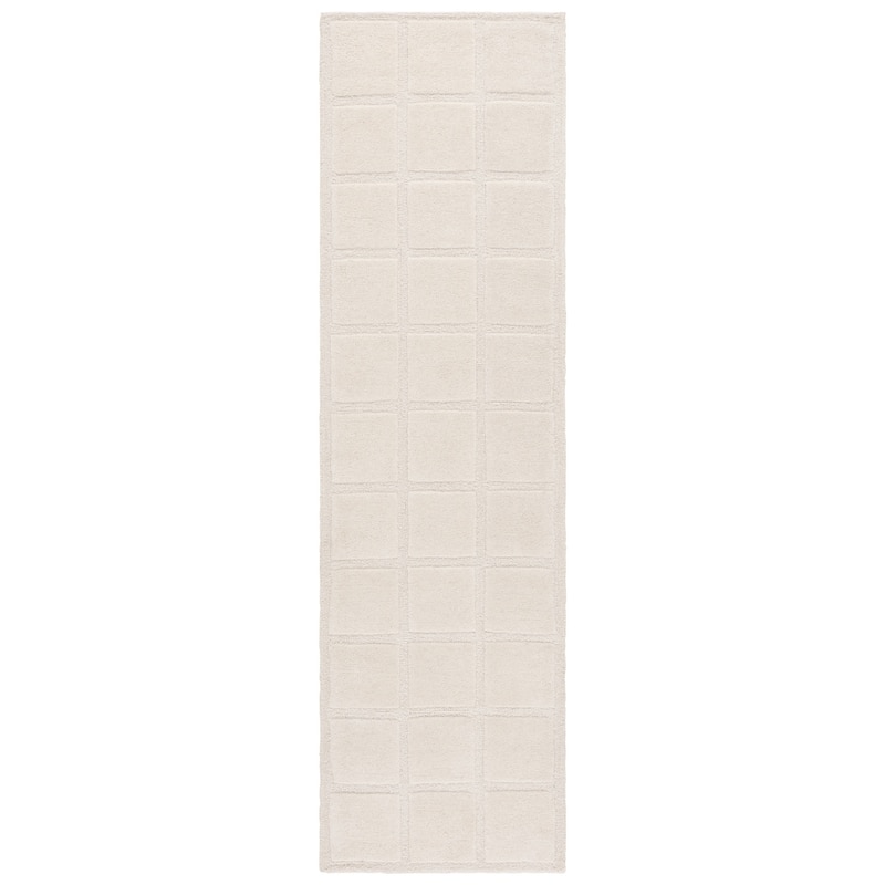 SAFAVIEH Handmade Mykonos Joita Wool Rug - 2'3" x 8' Runner - Ivory