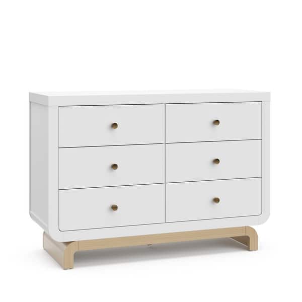 slide 2 of 26, Storkcraft Santorini 6 Drawer Dresser White/Driftwood