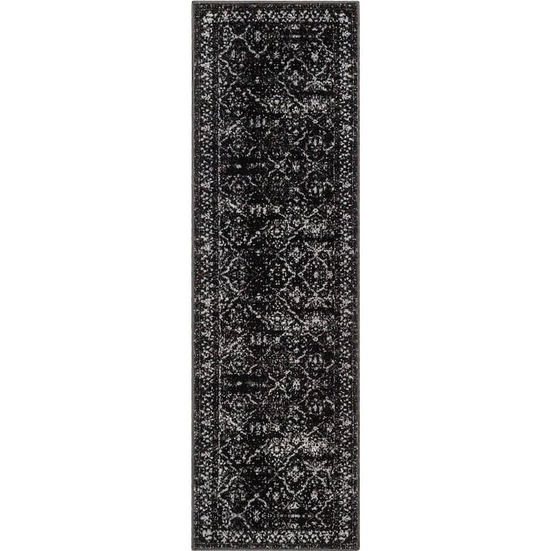 Well Woven Zazzle Argos Vintage Modern Area Rug - 2' 3" x 7' 3" - Black - Runner